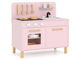 Pink Kids Interactive Wooden Kitchen Playset with Realistic Lights & Sounds 00735333