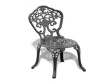 3-Piece Set Of All-Weather Cast Aluminum Dining Furniture Set With Black Frame 14622726