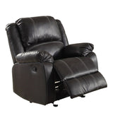 ZUN ACME Zuriel Motion Rocker Recliner, Black Synthetic Leather LV52287