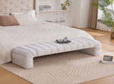69.7"Wide Modern Upholstered Armless Bed Bench, Channel Tufted Couch Daybed Chaise, Chenille Ottoman W3098P308771