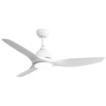 ZUN 52 Inch Modern Ceiling Fan with 22W LED Light, 3 ABS Fan Blades DC Motor White Ceiling Fan for W882P195914