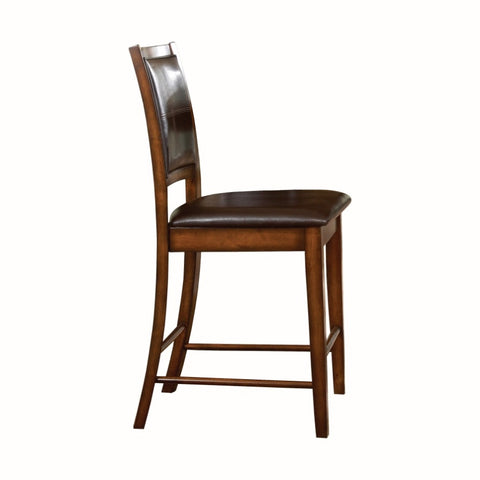 ZUN Set of 2 Counter Height Chairs Amber Finish Modern Traditional Style Wooden Dining Kitchen Furniture B011P246692