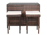 Bar Table And Bar Stool Three-Piece Set Brown Gradient 56323534
