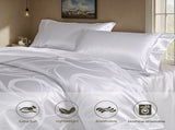 2-PC luxury satin microfiber bedding set, double-sided jacquard pattern, machine washable, OKO-100 91903611