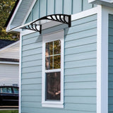 HT-100 x 80 Household Application Door & Window Rain Cover Eaves Canopy White & 87203302