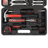 ZUN 148pcs Iron Household Tool Set Red 08695817