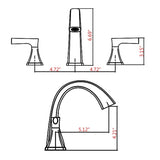 Widespread Bathroom Sink Faucets Two Handle 3 Hole Vanity Bath Faucet with Drain Assembly W122471404