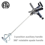 Drill Mixer Set with Spade Handle 1/2 inch Electric Corded Mixing Drill Machine 9A Motor Concrete T3177P305036