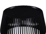 Contemporary 31" Solid Wood Drum-Shaped Coffee Table, Living Room Sofa Table, Black B011P217881