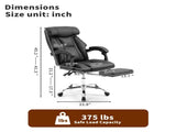 Office Chair Adjustable Height Executive Desk Chair with Foot Rest Comfortable Computer Chair High W3851P452861