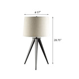 ZUN Grey and Black Tripod Floor Lamp B062P153732