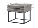 Celestial Contemporary Storage End table, Gray T2574P163351