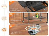 61.5inch Wrought Iron Large Rolling Bird Cage with Play Top and Stand for Parrots Lovebird Cockatiel 87150313