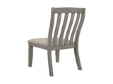 Set of 2 Dining Chairs with Upholstered Seat in Coastal Grey B016P223162