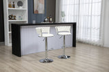 ZUN COOLMORE Swivel Bar Stools Set of 2 Adjustable Counter Height Chairs with Footrest for Kitchen, W153991584