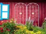 4 Pack Metal Garden Trellis 86.7" x 19.7" Rustproof Trellis for Climbing Plants Outdoor Flower W1586P151252