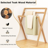 Teak Wood Towel Rack Foldable 93584914