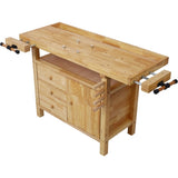 Wood Workbench - Wooden Workbench for Garage Workshop and Home W46594607