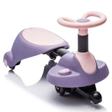 ZUN 6V Kids Ride On Electric Wiggle Car,Flashing & Shock absorbing PU Wheels For Effective Floor W1578P213376