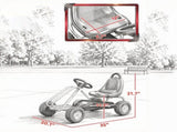 Yellow 4-Wheel Kids Pedal Go Kart Adjustable Seat, Hand Brake Safety System, for 3-6 Years Old 54358888