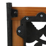 49" Garden Bench Patio Porch Chair Deck Hardwood Cast Iron Love Seat Rose Style Back 80193366