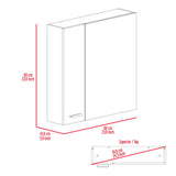 4-Shelf Bathroom Medicine Cabinet with Mirror B06280223