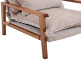 Cloud Shaped Indoor Leisure Chair Solid Wood Armrest, Metal Frame, Chenille Fabric Accent Chair 32203558