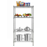 4-Shelf Adjustable Wire Shelving Unit Chrome 18659891