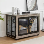 ZUN Dog Crate Furniture, Large Dog Kennel, 43"Wooden Pet Furniture with Pull-Out Tray, Home and Indoor W1212120269