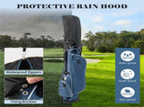 Blue Golf Stand Bag 3-Way Dividers Polyester Lightweight with 4 Zipper Pockets for Travel 76935516