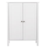 Double Doors Bathroom Cabinet White 91618013