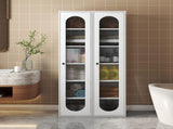 Tall Display cabinet & Bookshelf Perfect for Living Room, Kitchen, Bedroom & Office - Storage W331P379950