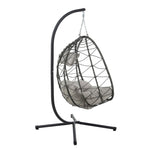 ZUN Egg Chair Stand Indoor Outdoor Swing Chair Patio Wicker Hanging Egg Chair Hanging Basket Chair W1703P163949