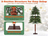 6ft Pre-Lit Cypress Style Christmas Tree 190 Color Changing LED 11 Modes Artificial Xmas Tree for 54305970