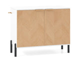 Elegant 2-Door Cupboard Cabinet, Suitable for Kitchen/Dining Room/Entryway, Easy to Organize-White 64763320