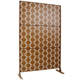 Outdoor & Indoor Privacy Metal Privacy 76" H48" W, Freestanding Decorative Privacy W465P193208