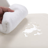 Upholstered folding chair,space saving, easy to carry, ,4PCS,Beige cushion/white shelf,Dining room W495P193649