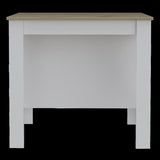 Brooklyn Antibacterial Surface Kitchen Island, Three Concealed Shelves B128P148887