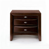 Wooden Nightstand with 2 Drawers and 1 Tray, Espresso B016P252980