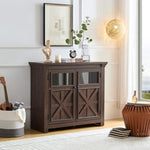 ZUN 2 Doors Large Buffet Sideboard Bar Wine for Entryway Living Room Buffet W2275P149112