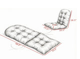 2-Pack Khaki Tufted High Back Chair Cushions Set Non-Slip Patio Furniture Pad for Outdoor Living 62645039