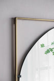 32x1x32" Poppy Mirror with Gold Metal Frame Contemporary Design for Bathroom, Entryway Wall Decor W2078124324