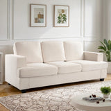 Modern Velvet Sofa, Comfortable 3 Seater Couch with Deep Seating and High-Density Foam, Loose Back B2735P292328