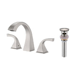 2-Handle Bathroom Sink Faucet with Drain, Brushed Nickel W122465392