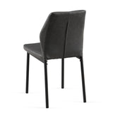 ZUN Dark Grey PU Leather Dining Chairs Set of 4 Faux Leather Dining Chairs Living Room Chair Modern W1164P195156