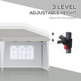 10' x 20' Pop Up Canopy party Tent with 4 Sidewalls , White-AS Prohibited by 03907413