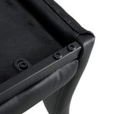 Black PU Chair Barstool Dining Counter Height Chair Set of 2 W24154186