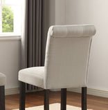 Leviton Solid Wood Tufted Asons Counter Height Stool, Set of 2, Tan T2574P165116