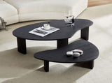 2-Piece Modern Irregular Shape Coffee Table Set for Living Room,Easy Assembly Nesting Coffee Tables, W2582P402266