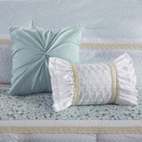 ZUN Full/Queen 5 Piece Seersucker Comforter Set with Throw Pillows B035128848